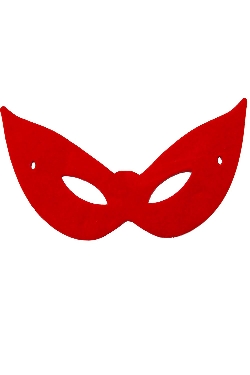 MASCHERA IN TESSUTO VELVET ROSSO